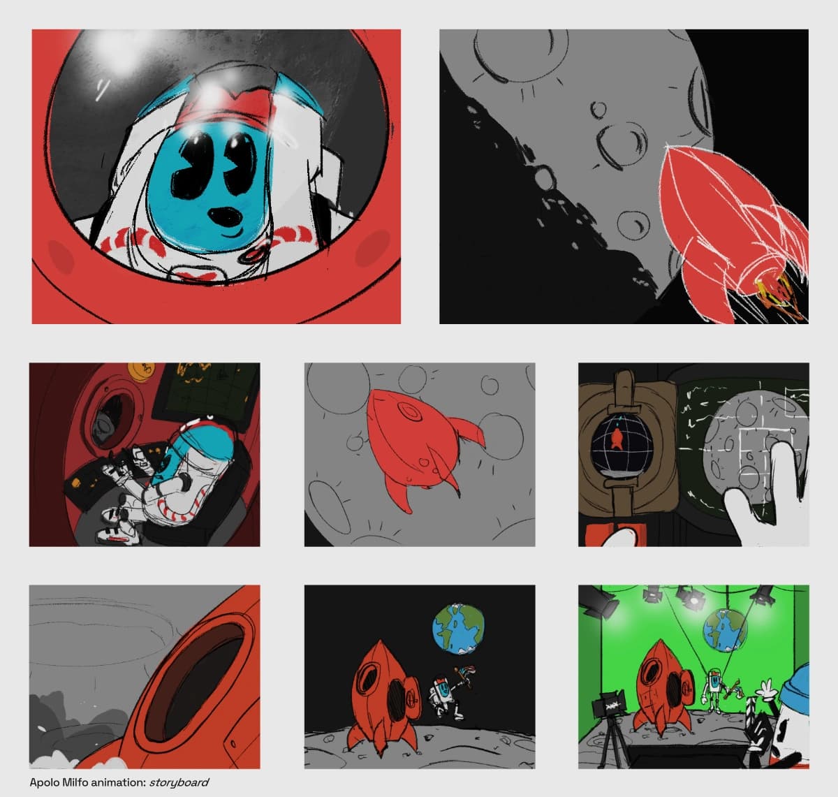 Apolo Milfo animation: storyboard