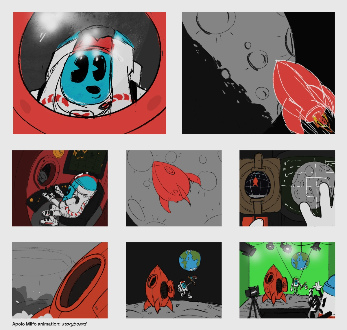 Apolo Milfo animation: storyboard