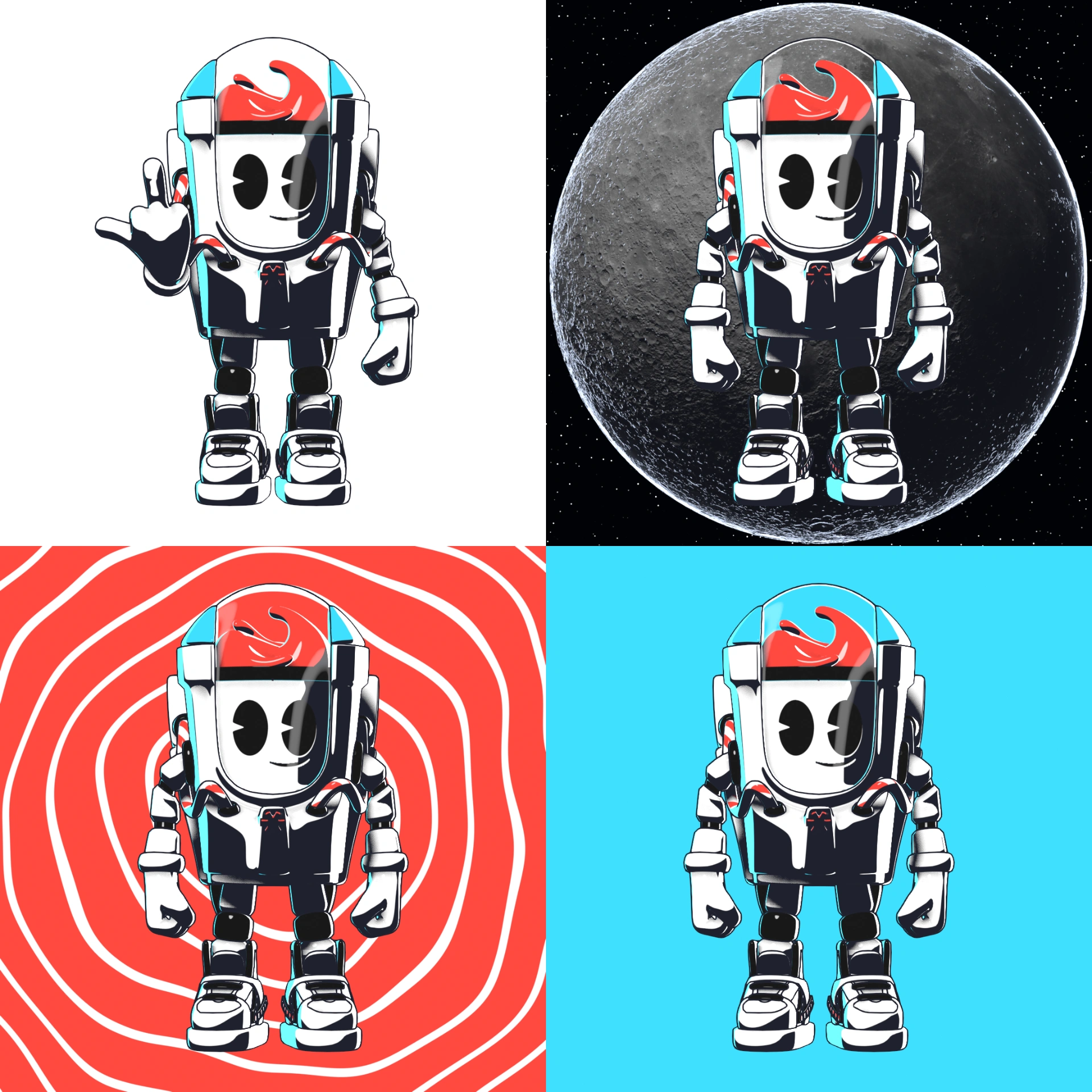 Grid of profile pictures for social media