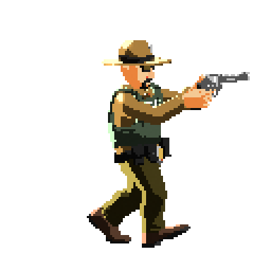 Side character, looped animation.