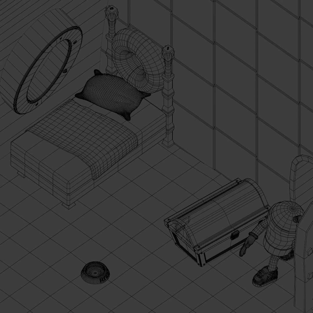 Habitación wireframe